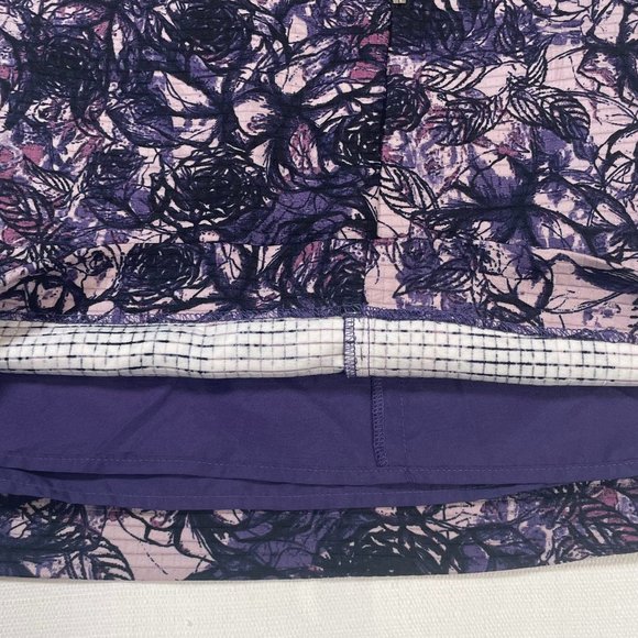 RW&CO Purple Abstract Floral Pencil Skirt Sz 2 - Picture 6 of 7